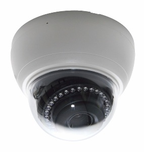 Охранная купольная IP-видеокамера с 30 м ИК-подсветкой и шумоподавлением