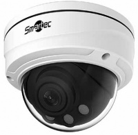В линейке продуктов Smartec появилась вандалозащищенная уличная 2 Мп камера с 2,7 -13,5 мм вариообъективом и поддержкой SIP Антивандальная купольная камера марки Smartec с ИК-подсветкой и поддержкой SIP