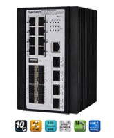 Премьера Lantech - высокозащищенные управляемые коммутаторы IPGS-6488XSFP с поддержкой 10-гигабитных подключений Ethernet-коммутатор для промышленной или транспортной системы видеонаблюдения