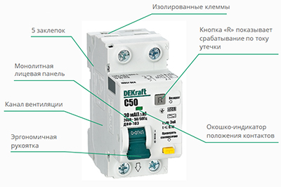 конструкция АВДТ ДИФ-103 4,5кА NEW