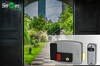 Наружный электромеханический замок с кнопкой Smartec ST-RL074DIL-GR